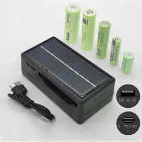 IPRee 18650 Zonnebatterij oplader Dubbele Sleuf USB LCD Voor 5V 1200mA 14500 16340 26650 Oplaadbare Batterijen Intellige
