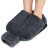 IPRee 2L Verwarmd Voetwarmer, Explosiebestendige Warmwaterzak, Watergevulde Rubber Voetwarmer, Watergevulde Pluche Voetw