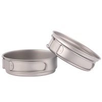 IPRee® 350 ml 1 2 mensen Titanium koekenpan Pan Outdoor draagbare kookgerei camping picknick