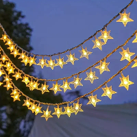 IPRee 7/12M Buiten Zonne Stringlichten 50/100LED Ster Stringlichten 8 Modus Waterdichte Zonne Feerlamp voor Tuin Trouwen