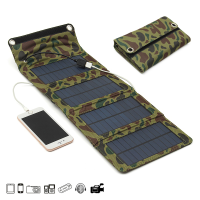 7W 5.5V Portable Folding Solar Panel Usb Charger Mobile Power Source For Cell Phone Gps Camera