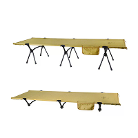 Buitenkampeerl bed Vouwbed Aluminiumlegering Draagbaar Ultralicht Tactische Stijl Vouwbed Enkel Persoon Kampeerbed