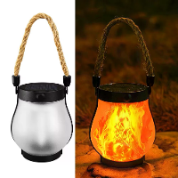 IPRee Campinglamp Zonnevlam Lampen USB Oplaadbaar IPX4 Waterproof 1500mAh Hanglamp Buiten Tuinlicht