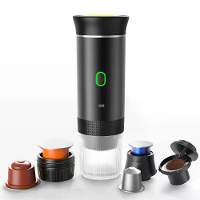 IPRee Draagbare Draadloze Elektrische Espresso Koffiemachine Voor Reizen Auto Thuis Kamperen Koffiemaker 3 in 1 Capsule