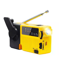 IPRee draagbare mini handkran noodradio met AM/FM weerskanalen ingebouwde LED  zaklamp alarm