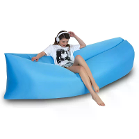 IPRee Draagbare Opblaasbare Lucht Sofa Bed Compact Lounge sofa voor Kamperen,Strand,Feest Lichtgewicht Waterbestendige V