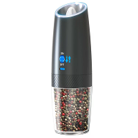 IPRee Gravity Sensor Elektrische Molen Oplaadbare Automatische Peper Zout Molen met LED Licht Grote Capaciteit Keuken Ti