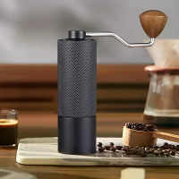 IPRee Handleiding Draagbare Koffiemolen Diamond Grinder CNC RVS Kern Verlengt Handvat Dubbele Lager Verstelbare Koffiebo