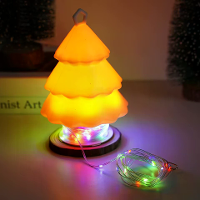 IPRee LED Kerstboom Nachtlamp met 10 Meter Kleurrijke Sfeerlamp Oplaadbaar met Haak Buiten Campinglamp