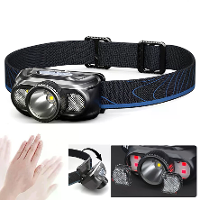 LEM Outdoor 800LM Golf Sensor Hoofdlamp Dubbele Lichtbron Ultra Helder Hoofdlamp Langdurige Oplaadbare Helm Lamp voor Bu