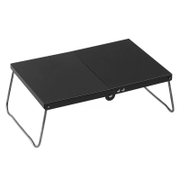 IPRee Mini Opvouwbare Tafel Van Aluminiumlegering Bureaublad 32 x 21 x 12 cm Draagbare Lichtgewicht Campingtafel Outdoor