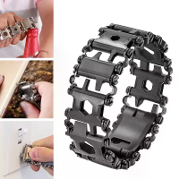 IPRee Multifunctionele Armband Gereedschap RVS Buitenarmbanden 29 in 1 Bout Schroevendraaier Fiets Sleutel Horloge Strap