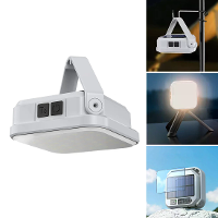 IPRee multifunctionele zonne energie campinglamp met LCD scherm 450 lumen 3000 mAh 3 kleurenmodi waterdichte noodlamp vo
