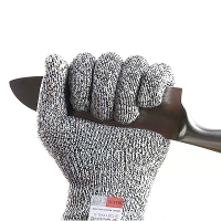IPRee Niveau 5 Snijkracht Bestendige Steekbestendige Draadmetaal Handschoen Keuken Vissen Snijhandschoenen voor Oesterop