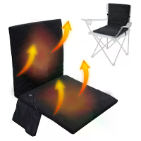 IPRee Opvouwbaar Verwarmd Stadionzitkussen Draagbaar met Zak 3 Snelheden Temperatuur USB Opladen voor Buitenreizen Visse