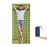 IPRee Outdoor Draagbare Zelfopblazende Camping Luchtbed 4 Inch Dikke Compacte Ultralichte Slaapmat met Ingebouwde Voetpo