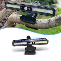 IPRee Outdoor LED Solar Clip On Landschapslampen Waterdichte Straatlantaarn Bewegingssensor Wandlamp Voor Tuin Garage Bi