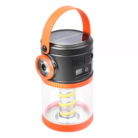 IPRee Outdoor Zonne energie Draagbare Campinglamp, Vermogensweergave, Dubbele Lichtbron Lamp Power Bank Noodlamp, Campin