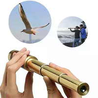 IPRee Pirate Monoculaire Telescoop 25x30 Hoge Vermogen Zoombare Opvouwbare Monoculair Messing Verrekijker Handheld voor