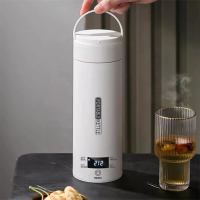 IPRee Temperatuur Water Mini Elektrische Waterkoker 500ml Verstelbare Drie laags Antischaaldend Mok Lichaam Reis Buiten