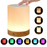 IPRee Touch Lamp LED Nachtlamp voor Slaapkamers Woonkamer Draagbare Tafel Bedlampen Oplaadbaar Warm Wit RGB Licht