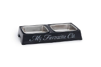 Ipts Dbl Mel Diners My Favorite Cat Grijs 24x12x4 Cm