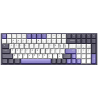 Iqunix F97 Lavandin Wireless Mechanical Keyboard gaming toetsenbord RGB leds, 96%, Hot swappable, PBT, 2.4GHz | Bluetooth 5.1 | USB C