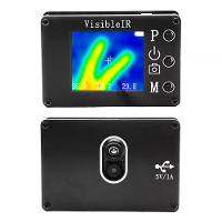 IR B18 Zichtbare Warmtebeeldcamera 32x24 Fusie Infrarood en Zichtbare Lichtcamera Non Contact Temperatuursmeting Draagba