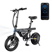 IScooter EB1S Elektrische Fiets, 36V 12Ah, Max 500W Motor, Maxsnelheid 25 km/u, 14 inch band, Actieradius 50 km, Laadver