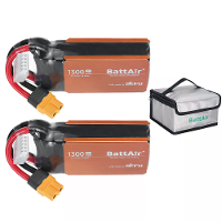 ISDT BattAir 14.8V 1300mAh 80C 4S Tweede Generatie Slimme Lipo Batterij XT60 Ondersteunt APP Controle voor Darwinfpv Cin