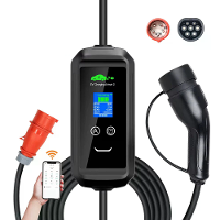ISIGMA 11KW 16A Type 2 APP WIFI EV lader Draagbare oplaadbox Elektrische auto lader CEE RODE stekker 5M kabel