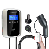 ISIGMA Z2 7.2KW 8 32A Slimme APP WIFI Bediening RFID Kaarten Type 2 EV Charger Wandlader Oplaadstation met 5m Kabel Vers