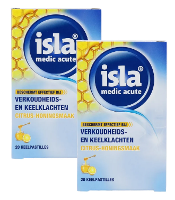 Isla Medic Acute Citrus Honing Keelpastilles   bij verkoudheids  en keelklachten Duoverpakking