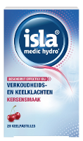 Isla Medic Hydro+ Kersen Keelpastilles   bij verkoudheids  en keelklachten