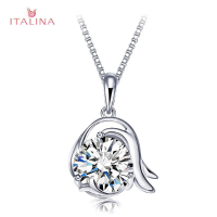 Italina 925 Sterling Sliver Crystal Pendant Necklace 12 Constellations