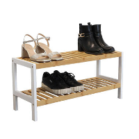 Bamboe schoenenrek 2 laags