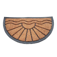 Deurmat rubber/kokos 40x70 cm   Halfrond