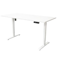Elektrisch verstelbaar bureau   160x80 cm   Single motor   Wit