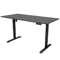 Elektrisch verstelbaar bureau   160x80 cm   Single motor   Zwart / Antraciet