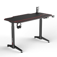 Gaming bureau zwart/rood   Elektrisch verstelbaar   140x66 cm