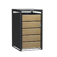 Kliko ombouw   1 container   Houtlook   Met lock functie