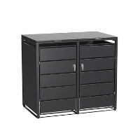 Kliko ombouw   2 containers   Antraciet   Met lock functie