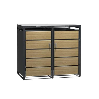 Kliko ombouw   2 containers   Houtlook   Met lock functie
