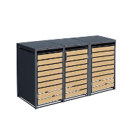 Kliko ombouw   3 containers   Houtlook