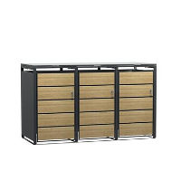 Kliko ombouw   3 containers   Houtlook   Met lock functie