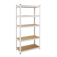 Stellingkast / Magazijnstelling   Wit   5 planken