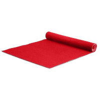 Tapijt loper Torrance   Breedte 200 cm   2 mm dik   Rood