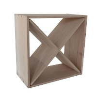 Wijnrek met kruis   50 x 50 cm   Hout