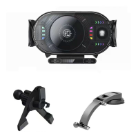 X10 15W Snelle Draadloze Autolader Bevestiging Slim opvouwbaar Draaiende Telefoonhouder voor Luchtrooster & Dashboard Co