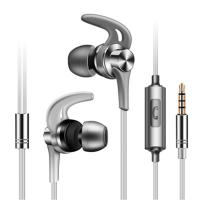 J02 3.5Mm Wired Control Earphone Heavy Bass Stereo Sports Headphone with Mic for Samsung Xiaomi
